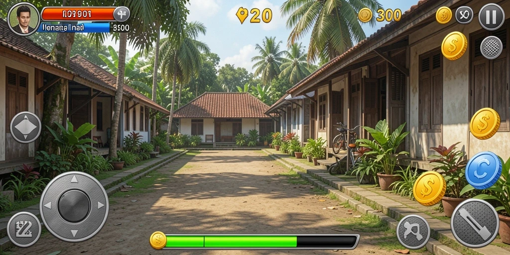Tangkapan layar level tantangan seru yang mengasah keterampilan.